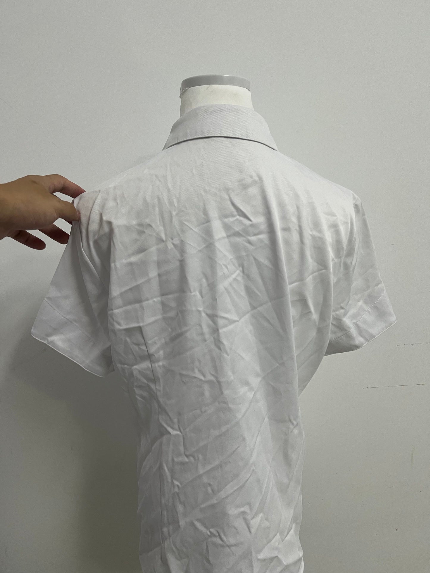 Megatherium Women's White Short-Sleeve Shirt | Minimalist & Versatile for Office & Casual Wear
