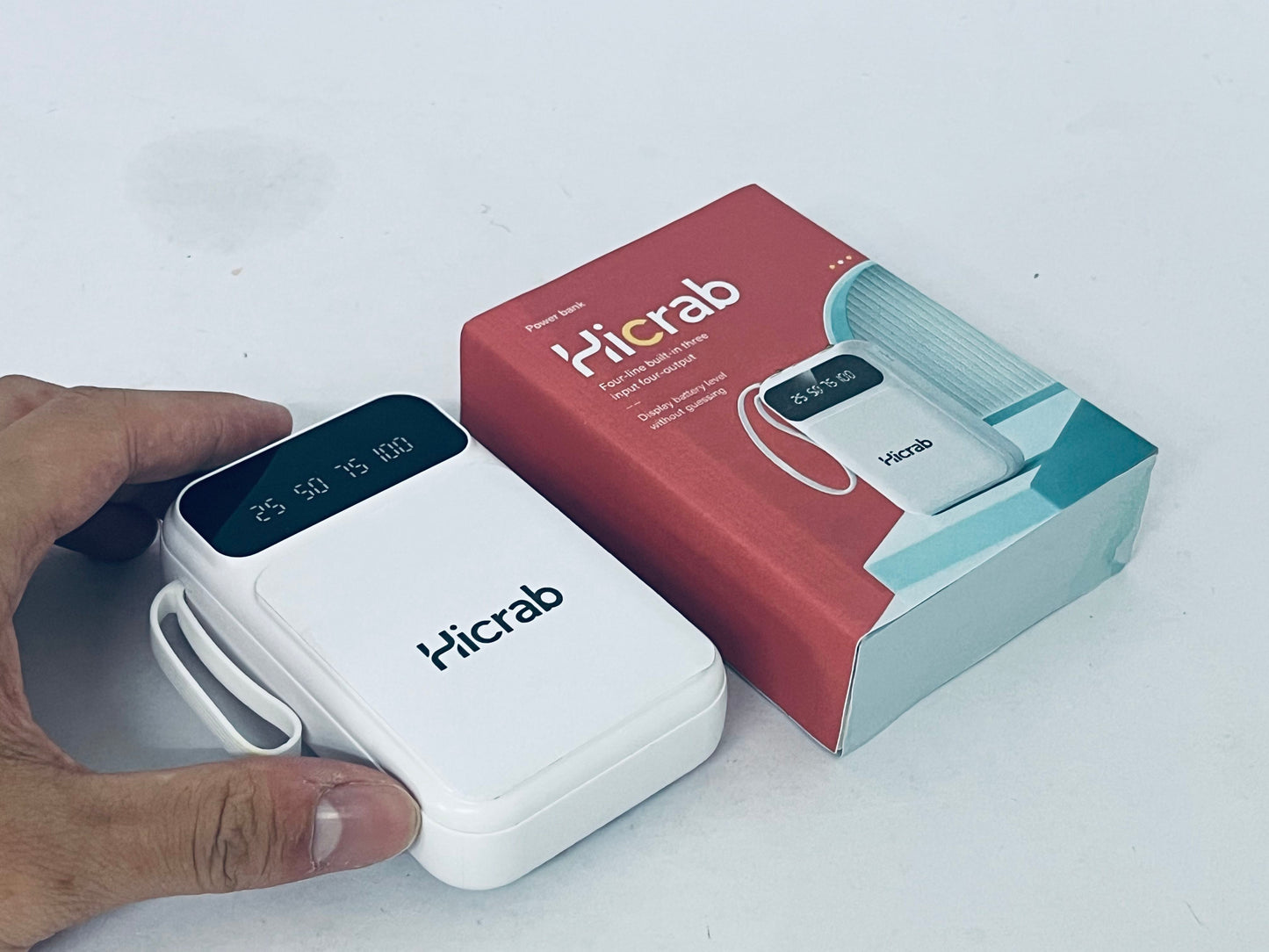 Hicrab Portable Power Bank | Digital Display · Multi-Port Fast Charging · Mini & Portable