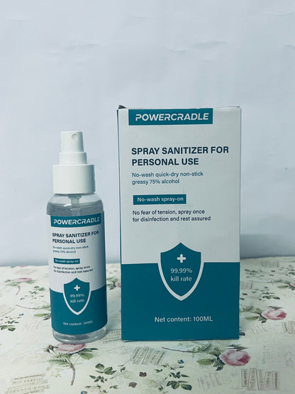 POWERCRADLE Spray sanitizer for personal use Elevate Your Hygiene, Anytime, Anywhere