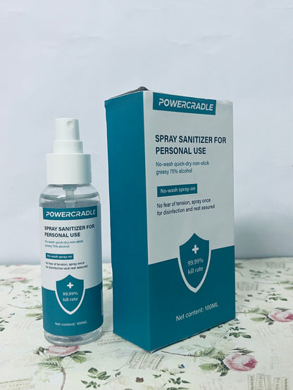 POWERCRADLE Spray sanitizer for personal use Elevate Your Hygiene, Anytime, Anywhere