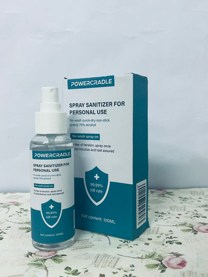 POWERCRADLE Spray sanitizer for personal use Elevate Your Hygiene, Anytime, Anywhere