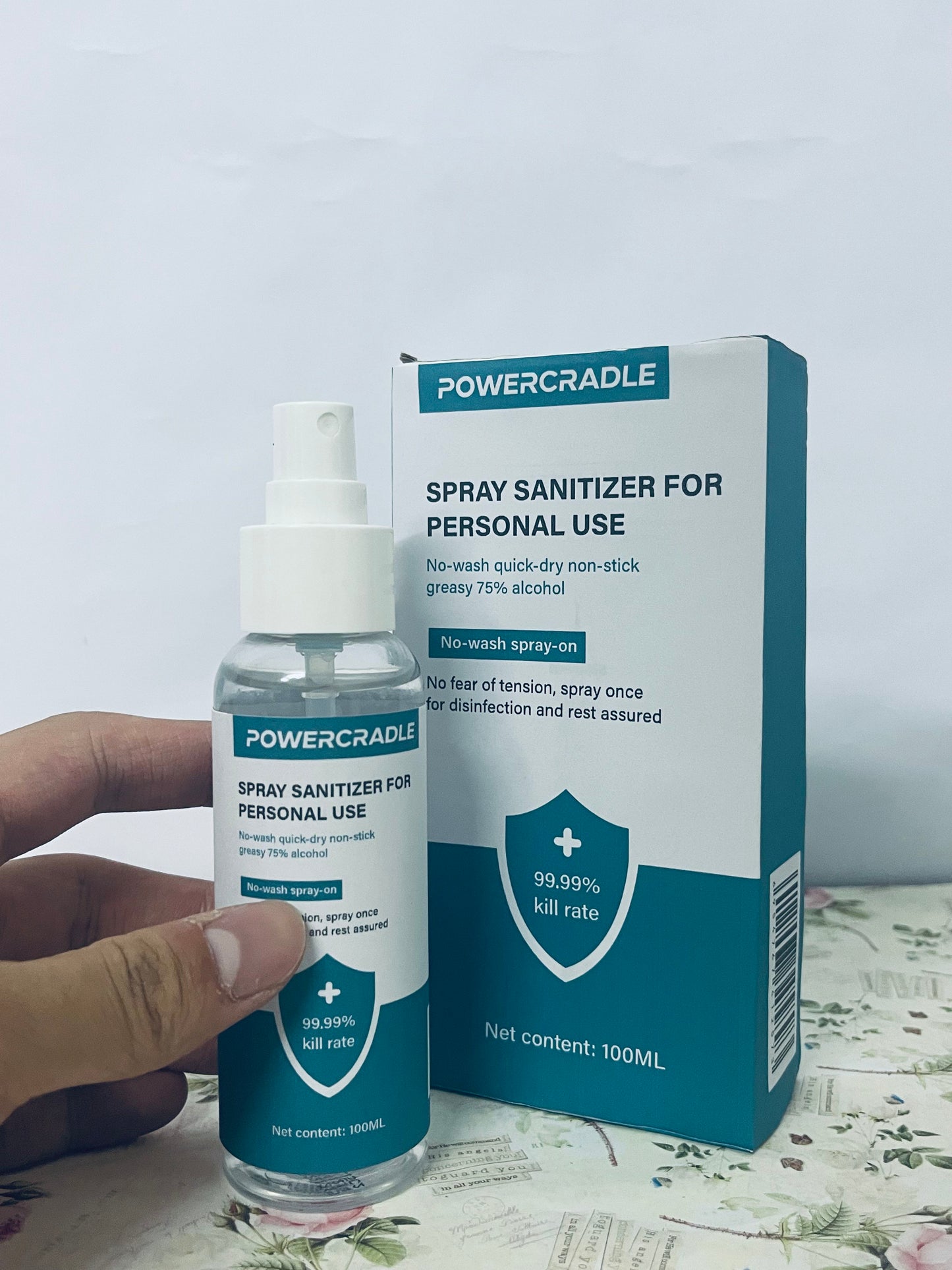 POWERCRADLE Spray sanitizer for personal use Elevate Your Hygiene, Anytime, Anywhere