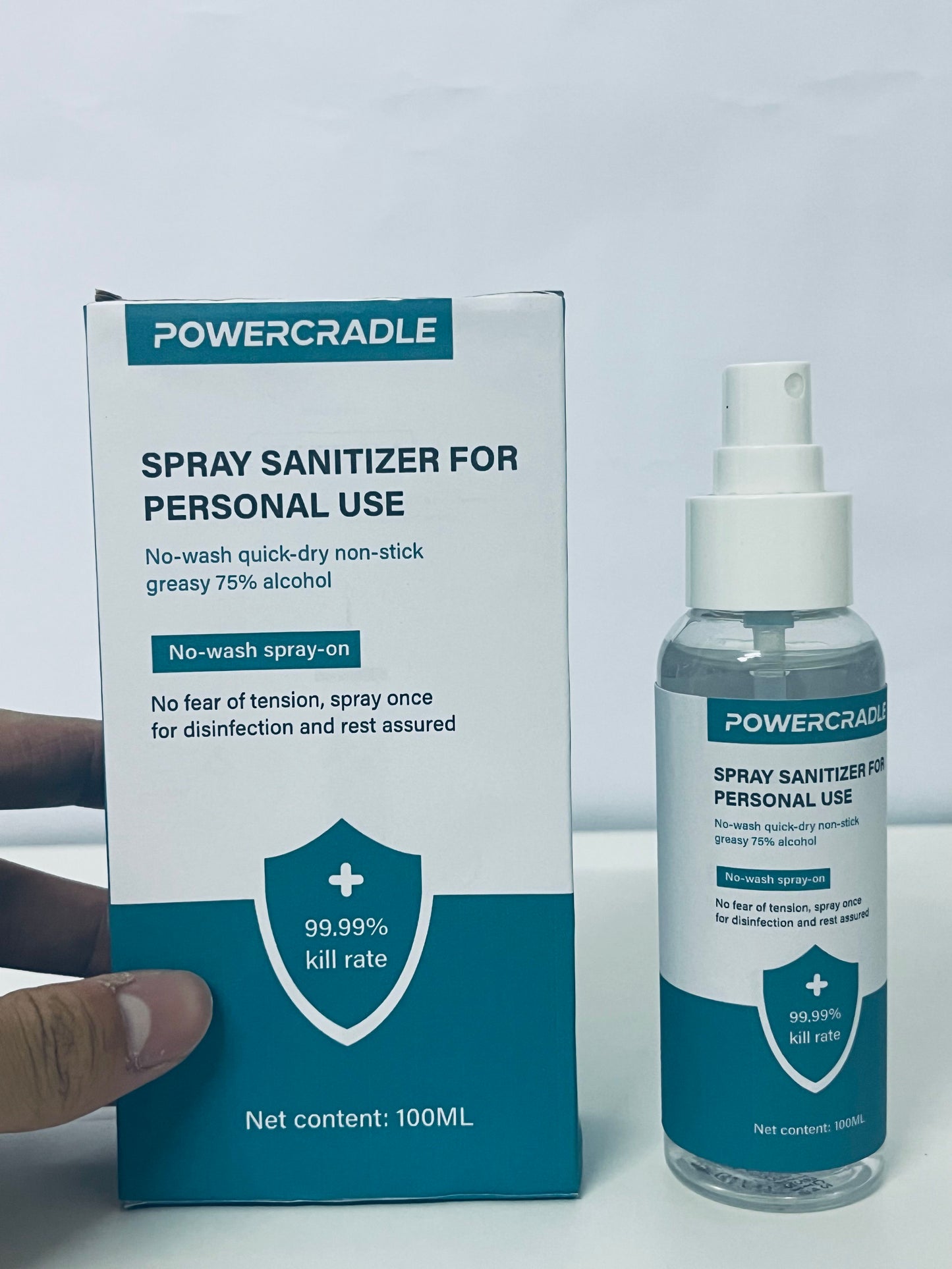 POWERCRADLE Spray sanitizer for personal use Elevate Your Hygiene, Anytime, Anywhere