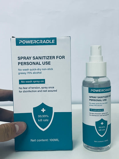 POWERCRADLE Spray sanitizer for personal use Elevate Your Hygiene, Anytime, Anywhere