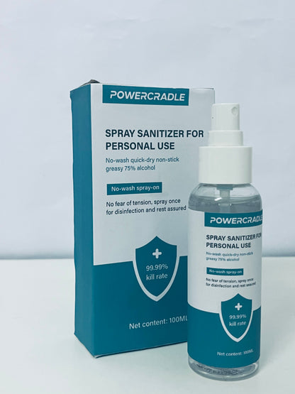 POWERCRADLE Spray sanitizer for personal use Elevate Your Hygiene, Anytime, Anywhere