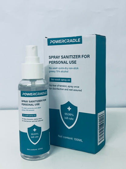 POWERCRADLE Spray sanitizer for personal use Elevate Your Hygiene, Anytime, Anywhere