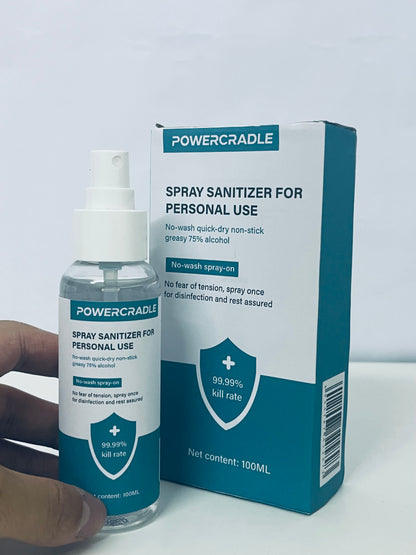 POWERCRADLE Spray sanitizer for personal use Elevate Your Hygiene, Anytime, Anywhere