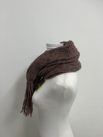 Berthe Deep Brown Knit Scarf - Winter Essential for Layering & Cold-Weather Looks
