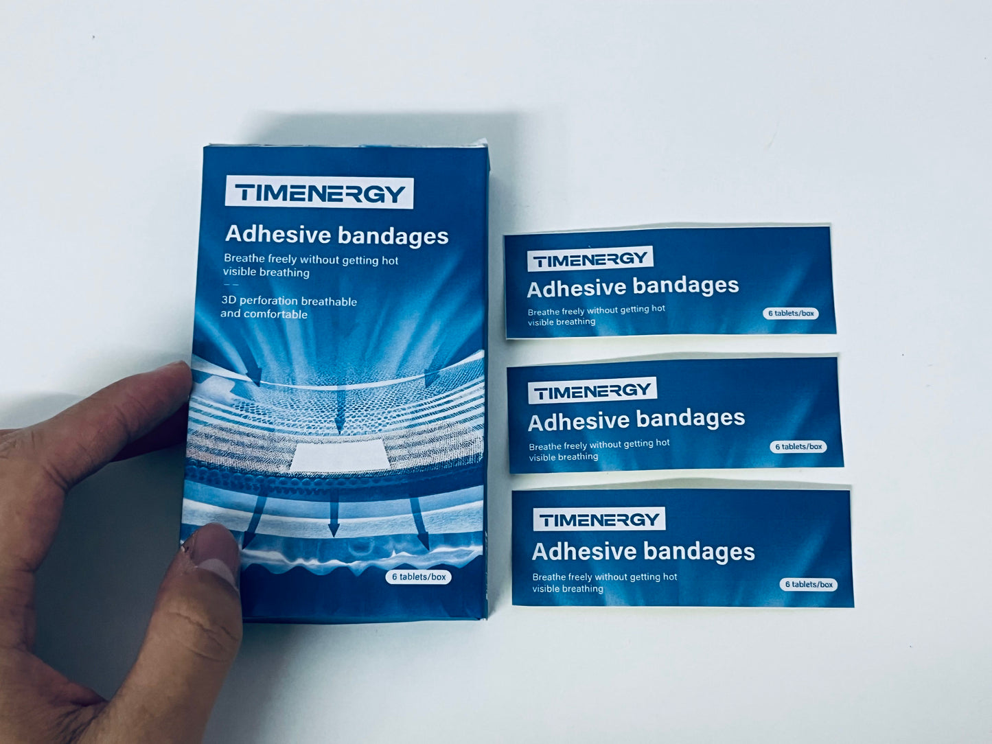 TIMENERGY Adhesive bandages Sterile Flexible Fabric Comfortable Flexible Protection