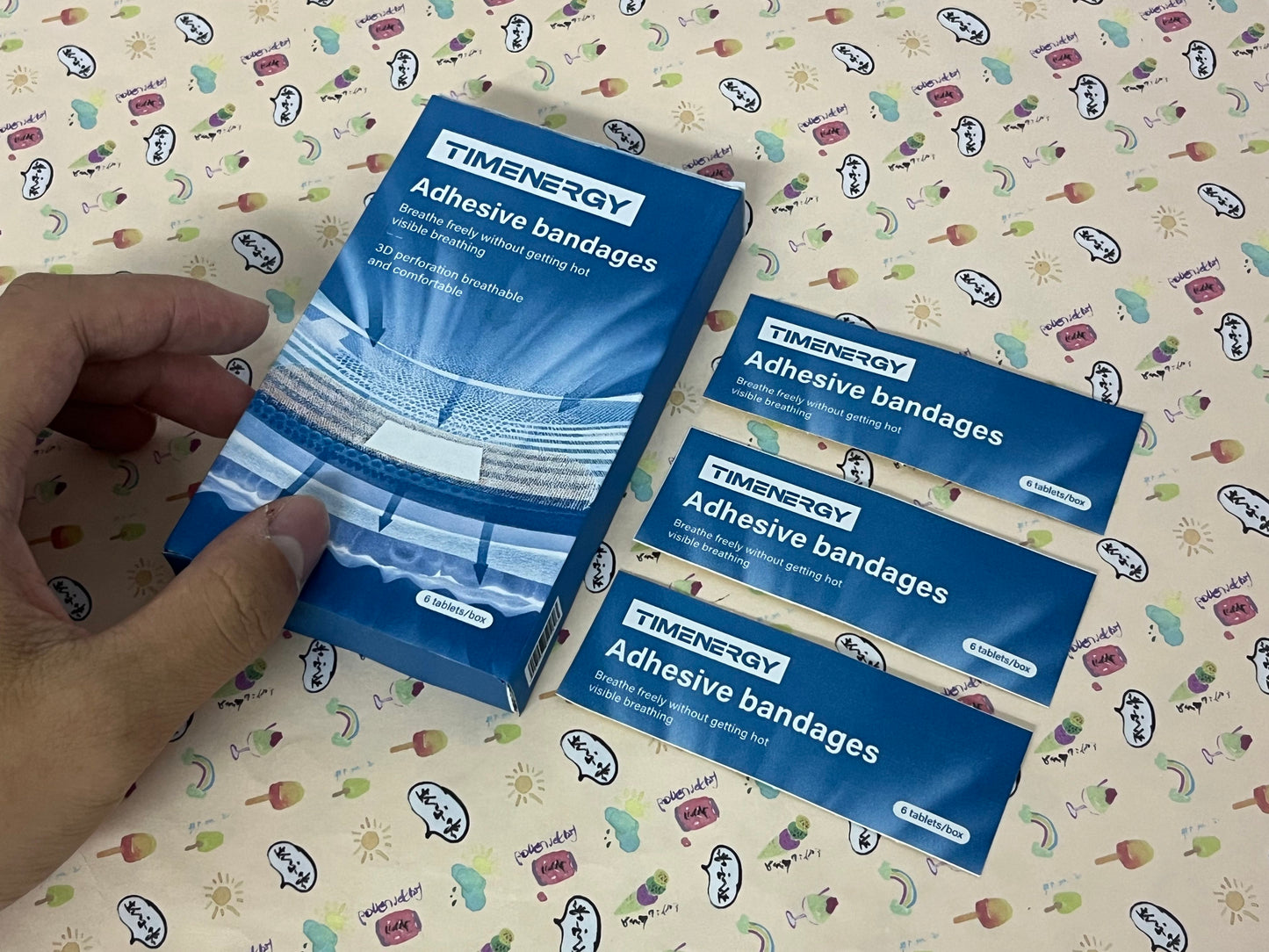 TIMENERGY Adhesive bandages Sterile Flexible Fabric Comfortable Flexible Protection