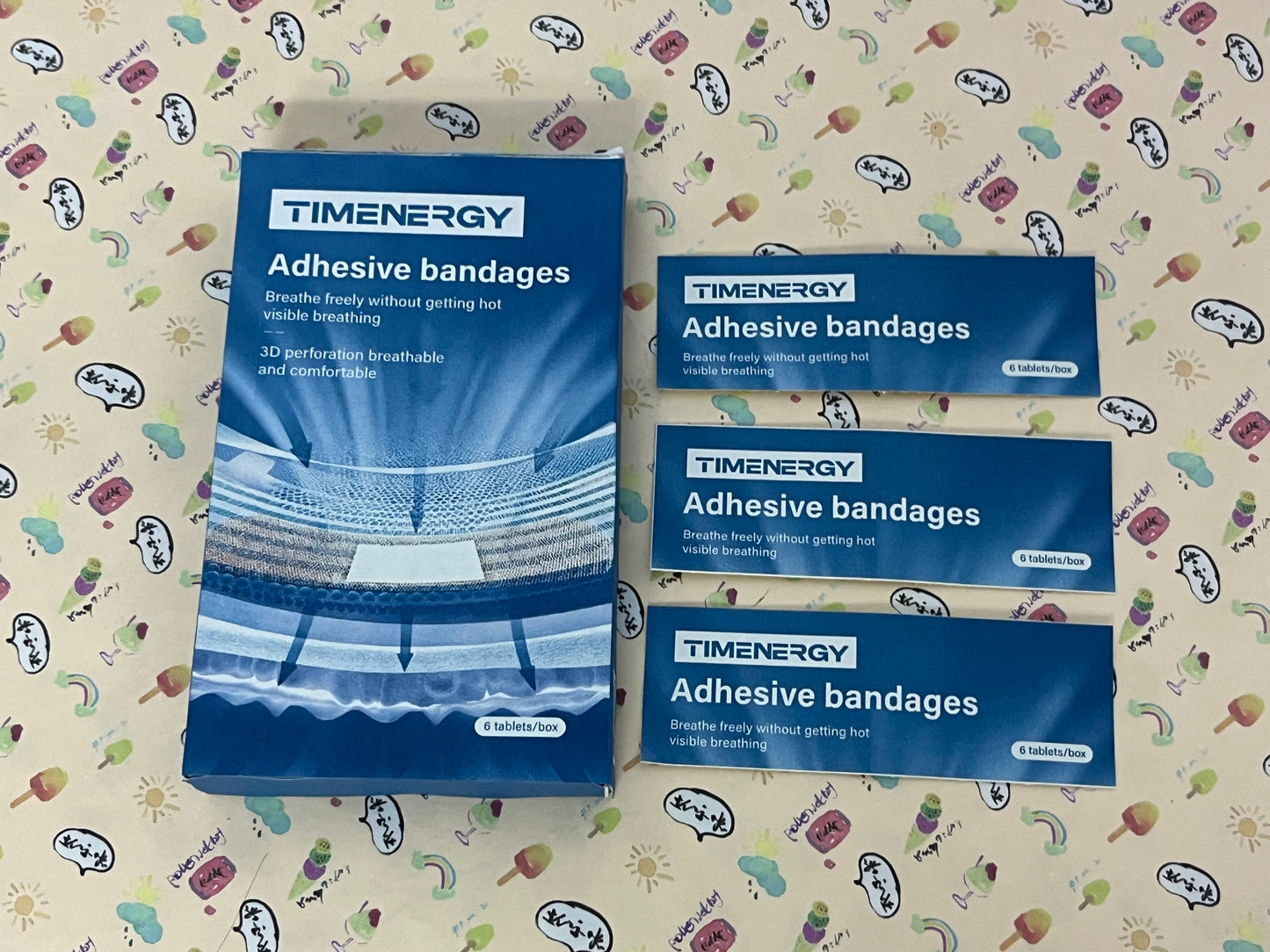 TIMENERGY Adhesive bandages Sterile Flexible Fabric Comfortable Flexible Protection