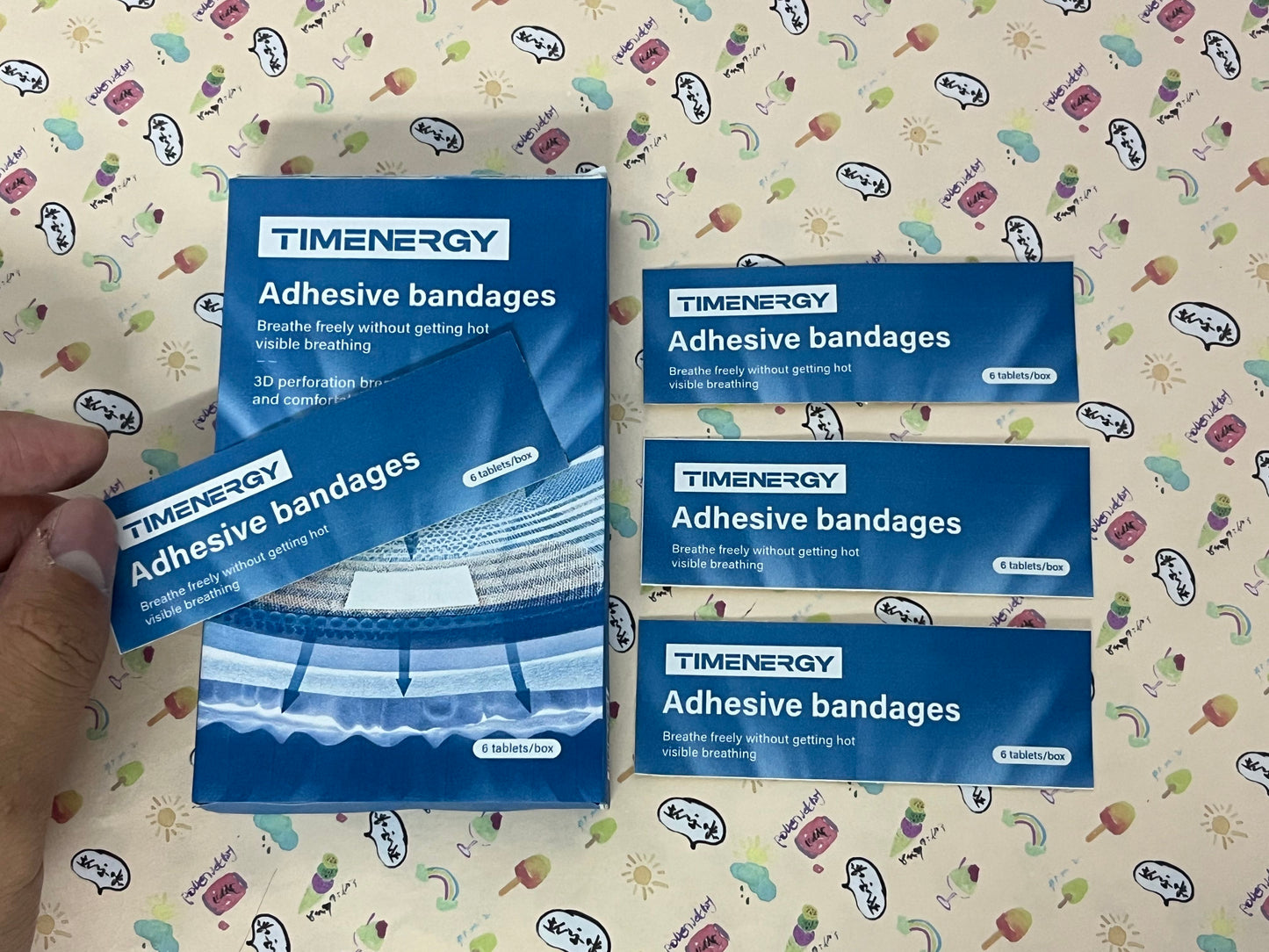 TIMENERGY Adhesive bandages Sterile Flexible Fabric Comfortable Flexible Protection