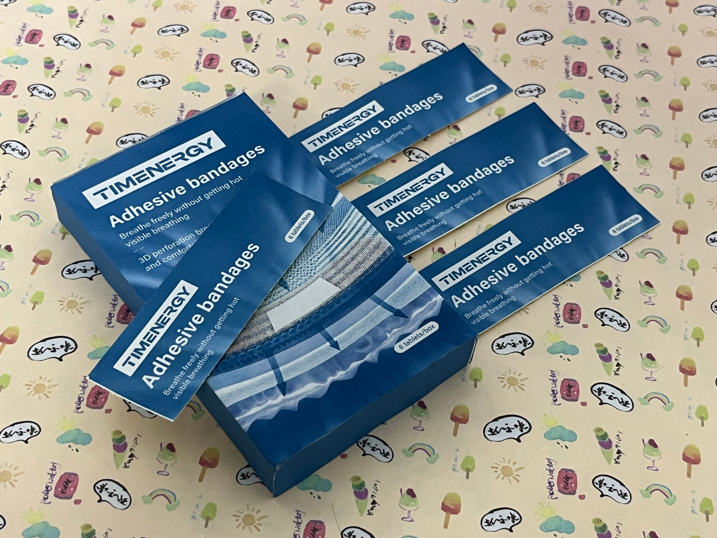 TIMENERGY Adhesive bandages Sterile Flexible Fabric Comfortable Flexible Protection