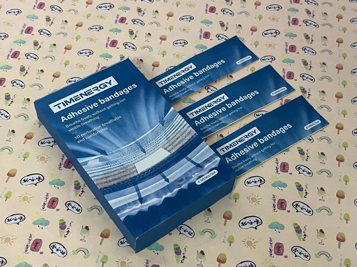 TIMENERGY Adhesive bandages Sterile Flexible Fabric Comfortable Flexible Protection