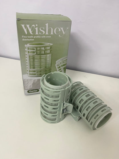 Wishey Green Non-Electric Curlers - Multi-Size Set for Custom Wave & Curl Creation