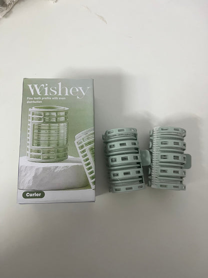 Wishey Green Non-Electric Curlers - Multi-Size Set for Custom Wave & Curl Creation