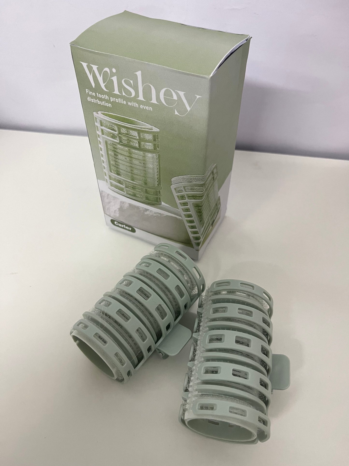 Wishey Green Non-Electric Curlers - Multi-Size Set for Custom Wave & Curl Creation
