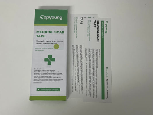 Copyoung Medical-Grade Scar Repair Tape, Large Size (15x3cm) Cut-to-Fit, Promotes Healing & Smooth Skin
