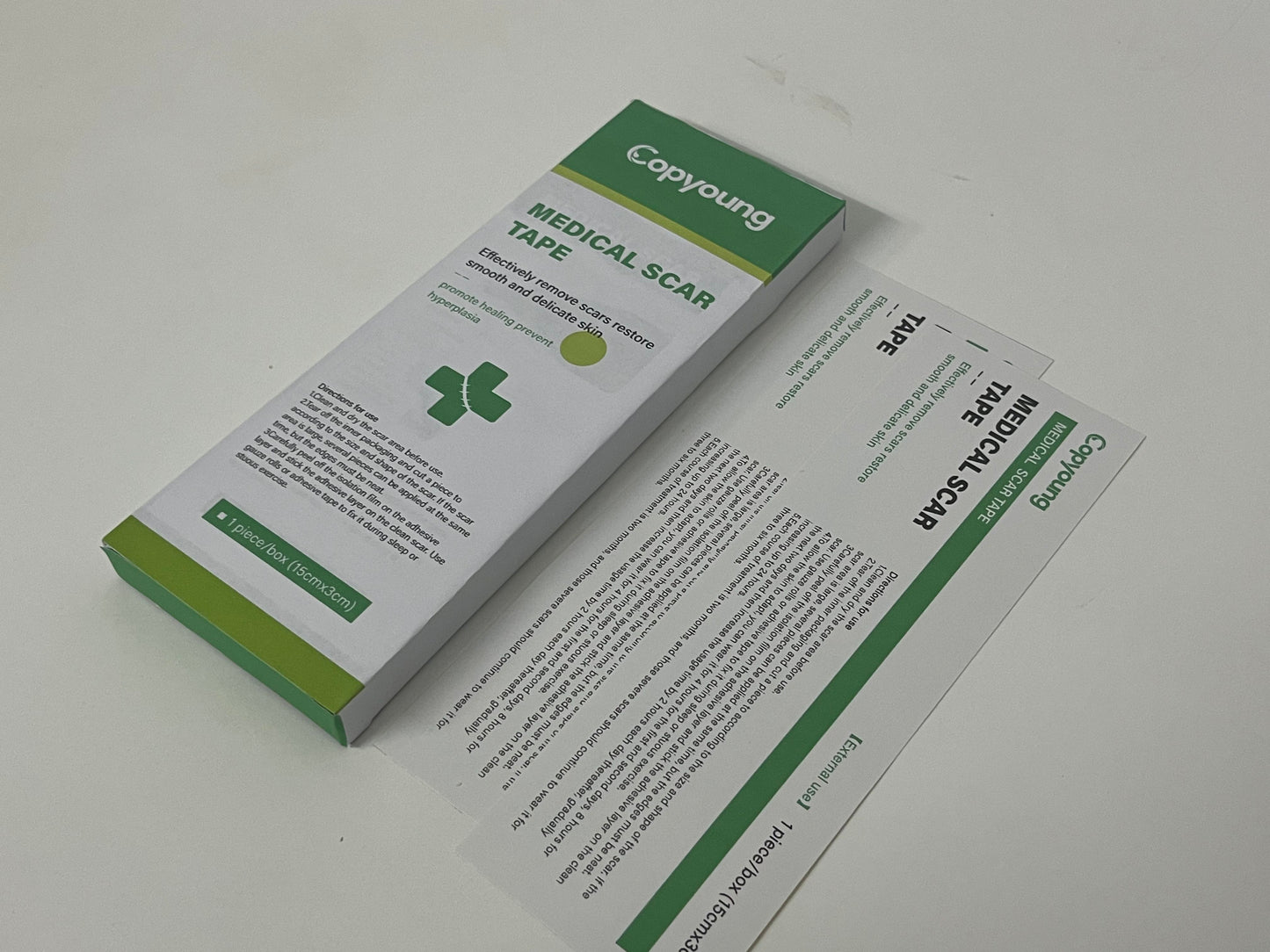 Copyoung Medical-Grade Scar Repair Tape, Large Size (15x3cm) Cut-to-Fit, Promotes Healing & Smooth Skin