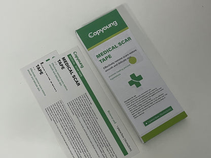 Copyoung Medical-Grade Scar Repair Tape, Large Size (15x3cm) Cut-to-Fit, Promotes Healing & Smooth Skin