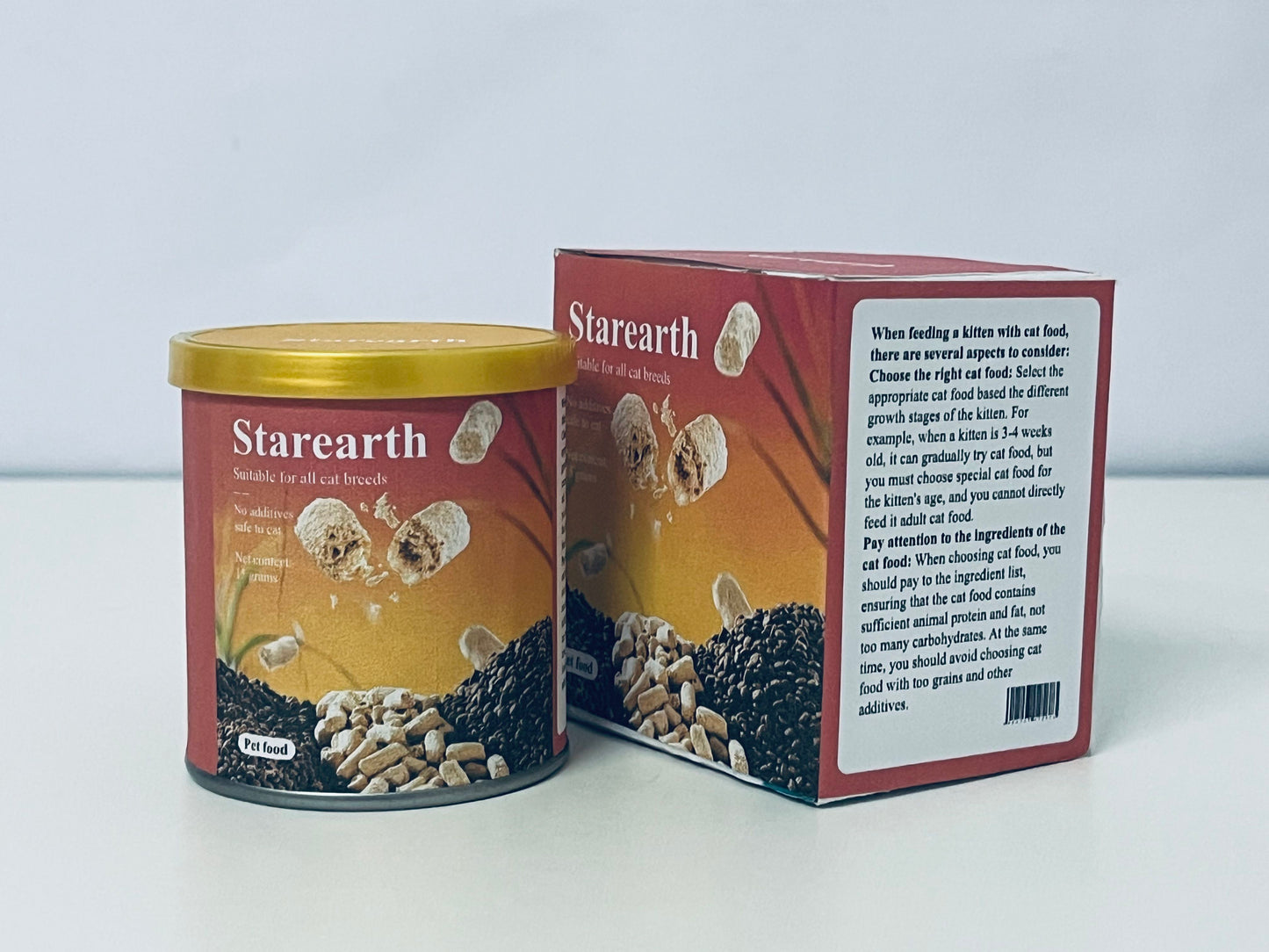 Starearth Pet food Chicken & Cod Recipe - Natural Grain-Free Dry Cat Food with Omega Fatty Acids & Probiotics