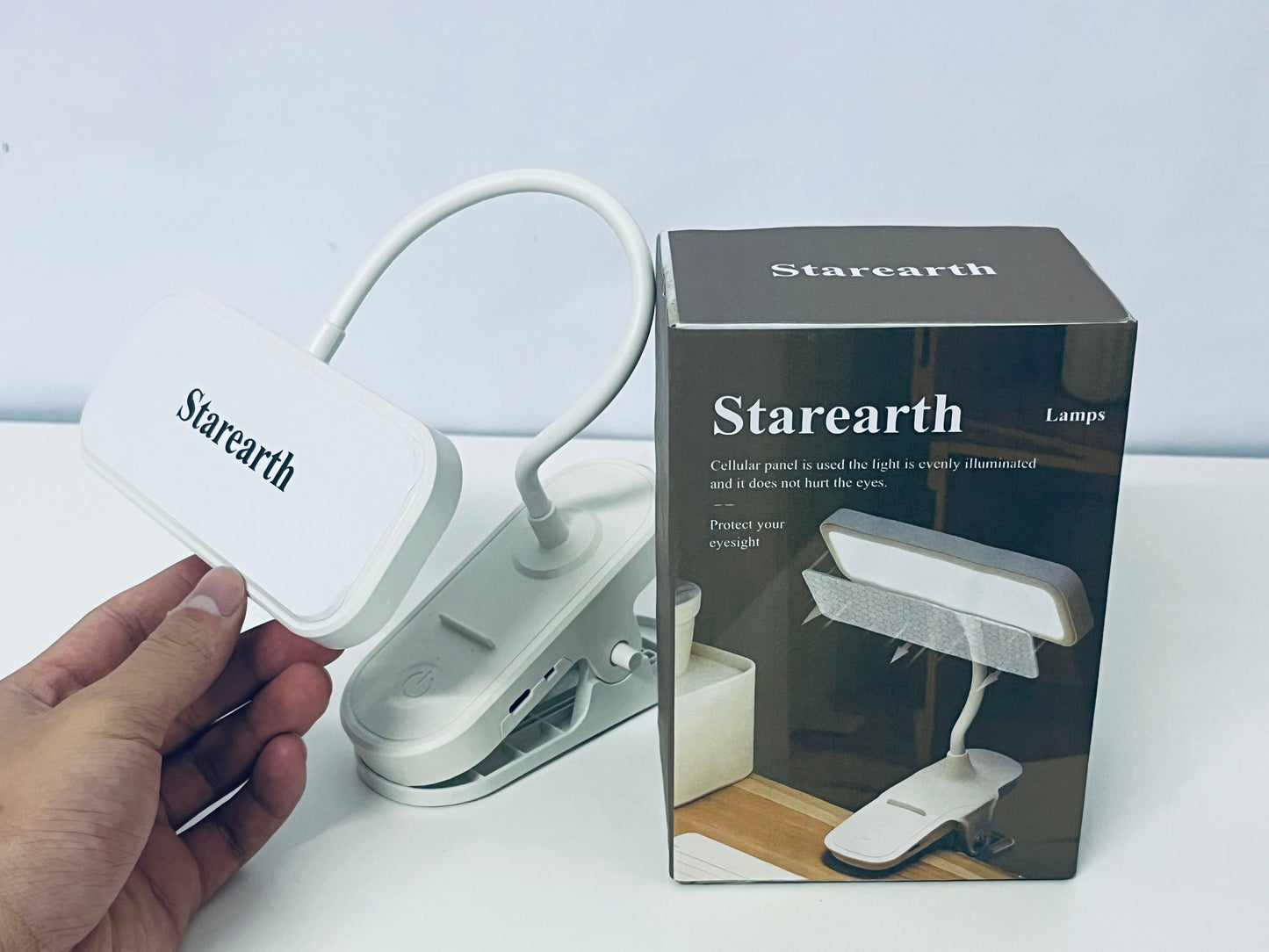 Starearth Lamps Reading Light with 3 Brightness Levels Portable LED Bedside Lamp for Books and Desk Adjustable Light for Home and Travel