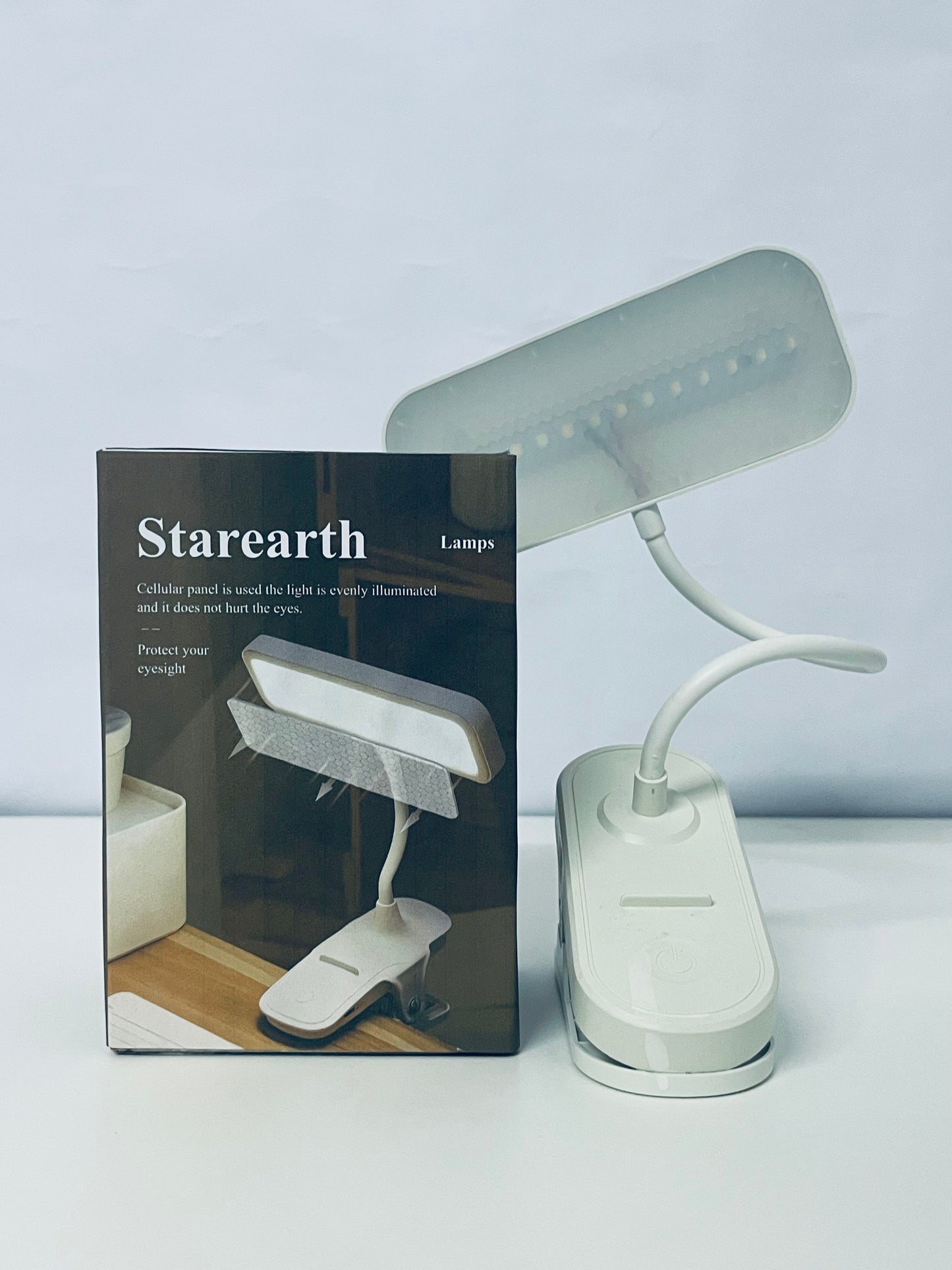 Starearth Lamps Reading Light with 3 Brightness Levels Portable LED Bedside Lamp for Books and Desk Adjustable Light for Home and Travel
