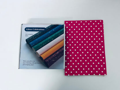 Glitter Celebrations Gift Wrapping Paper 6 Colors Thick Food-Grade Eco-Friendly for Birthday Holiday Gift Boxes