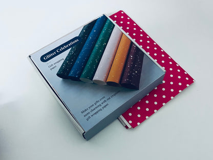 Glitter Celebrations Gift Wrapping Paper 6 Colors Thick Food-Grade Eco-Friendly for Birthday Holiday Gift Boxes