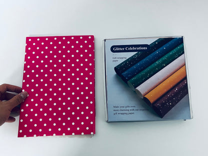 Glitter Celebrations Gift Wrapping Paper 6 Colors Thick Food-Grade Eco-Friendly for Birthday Holiday Gift Boxes