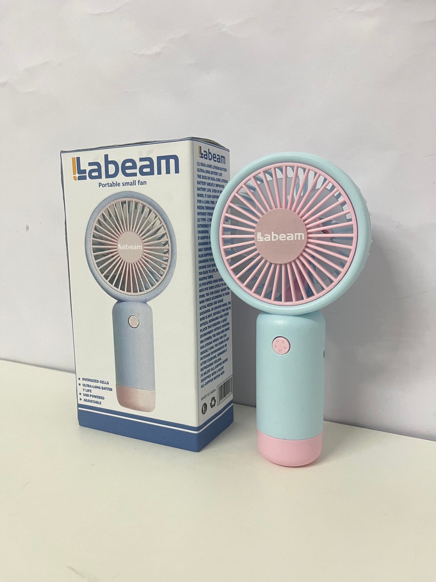Labeam Handheld Portable Small Fan Cool Companion for Summer On-the-Go
