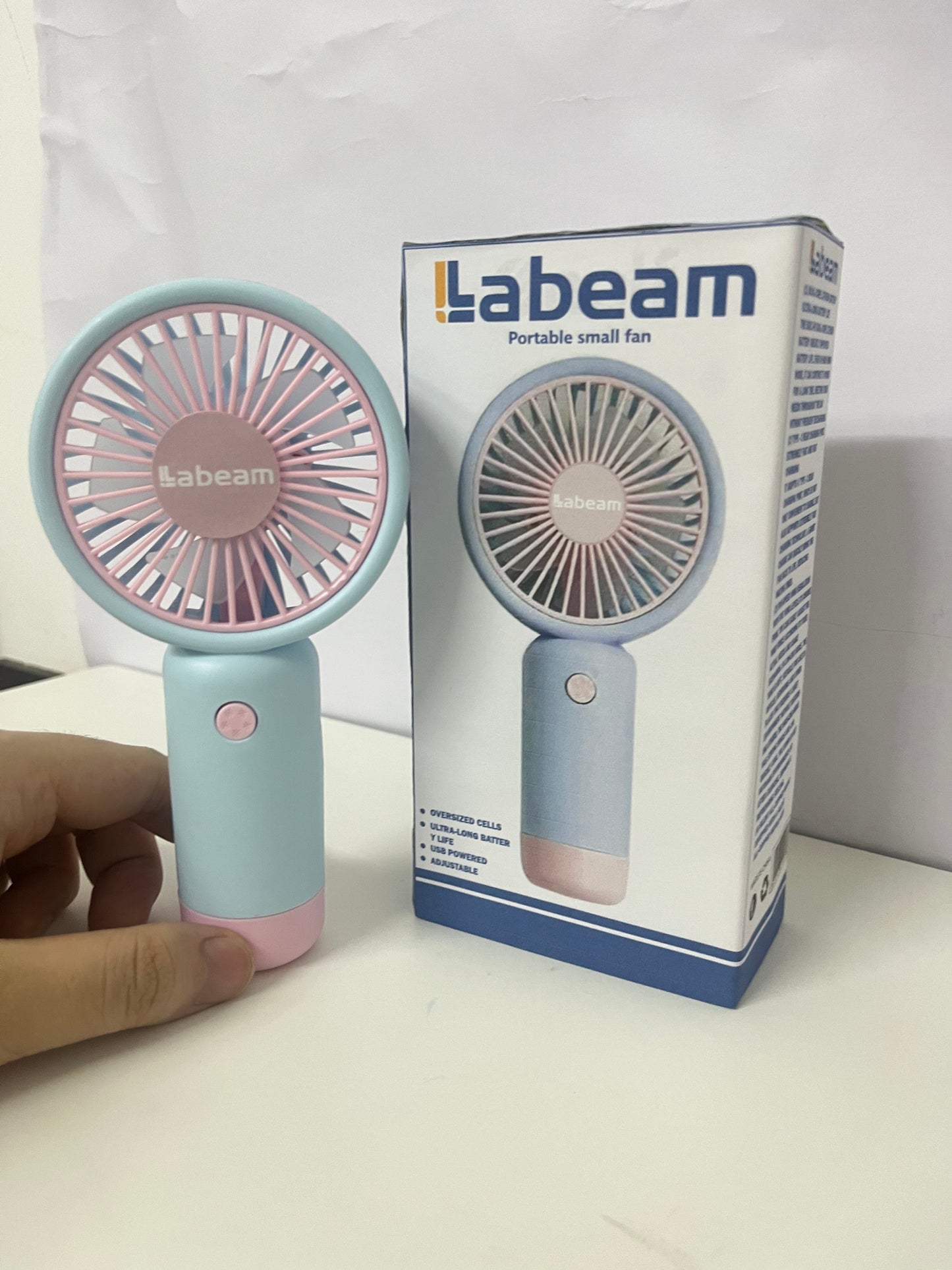 Labeam Handheld Portable Small Fan Cool Companion for Summer On-the-Go