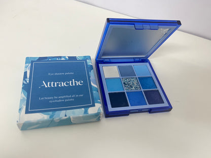 Attracthe Deep Sea Blue Eyeshadow Palette Multi-Texture Color Scheme An Atmospheric Item for Eye Makeup Looks