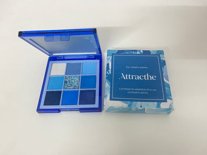 Attracthe Deep Sea Blue Eyeshadow Palette Multi-Texture Color Scheme An Atmospheric Item for Eye Makeup Looks