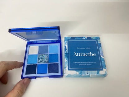 Attracthe Deep Sea Blue Eyeshadow Palette Multi-Texture Color Scheme An Atmospheric Item for Eye Makeup Looks