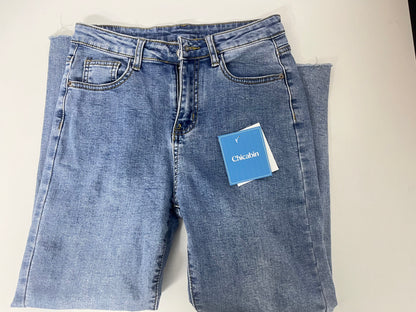 【Chicabin Light Blue Elastic Jeans】—— Stylish & Comfortable Daily Bottoms