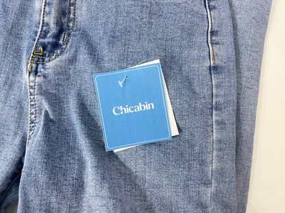 【Chicabin Light Blue Elastic Jeans】—— Stylish & Comfortable Daily Bottoms