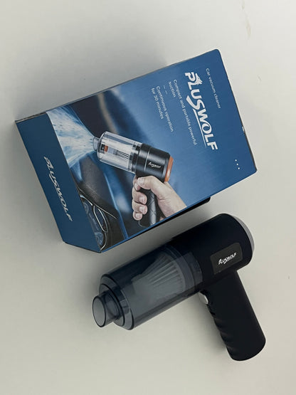 PLUSWOLF Portable Car Electric Vacuum Cleaners – Wireless Handheld High-Power Vacuum with 30-Minute Long Battery Life for Car & Home Use