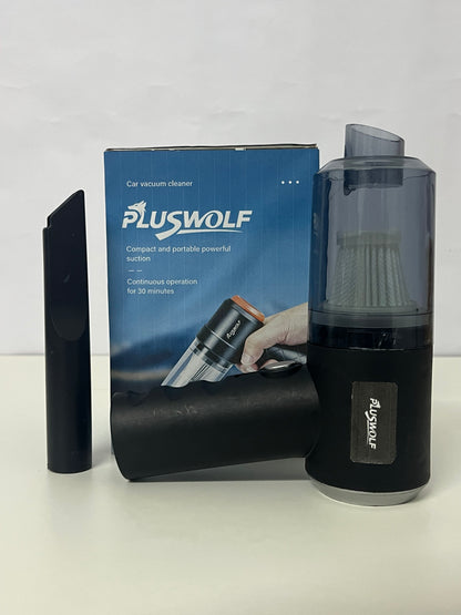 PLUSWOLF Portable Car Electric Vacuum Cleaners – Wireless Handheld High-Power Vacuum with 30-Minute Long Battery Life for Car & Home Use