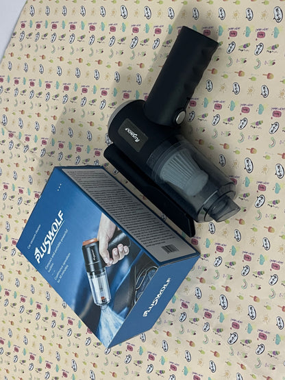 PLUSWOLF Portable Car Electric Vacuum Cleaners – Wireless Handheld High-Power Vacuum with 30-Minute Long Battery Life for Car & Home Use