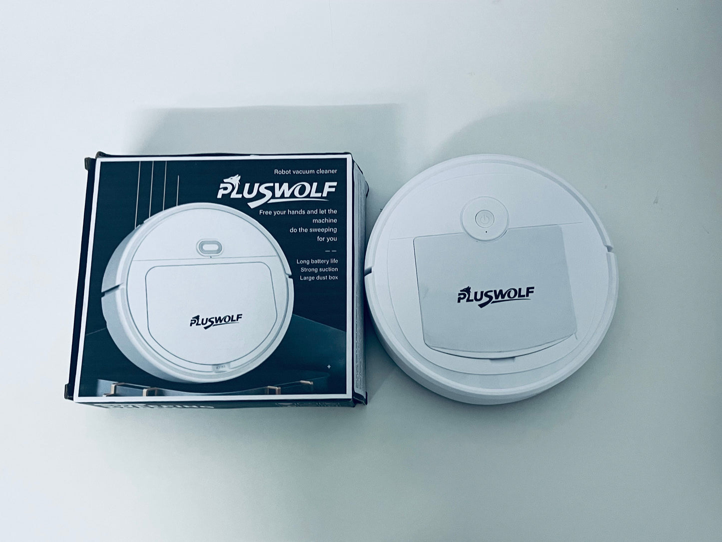PLUSWOLF Electric Sweepers – Fully Automatic Sweeping & Suction Machine with Long Battery Life & Large Dust Box, Quiet Household Cleaning Device
