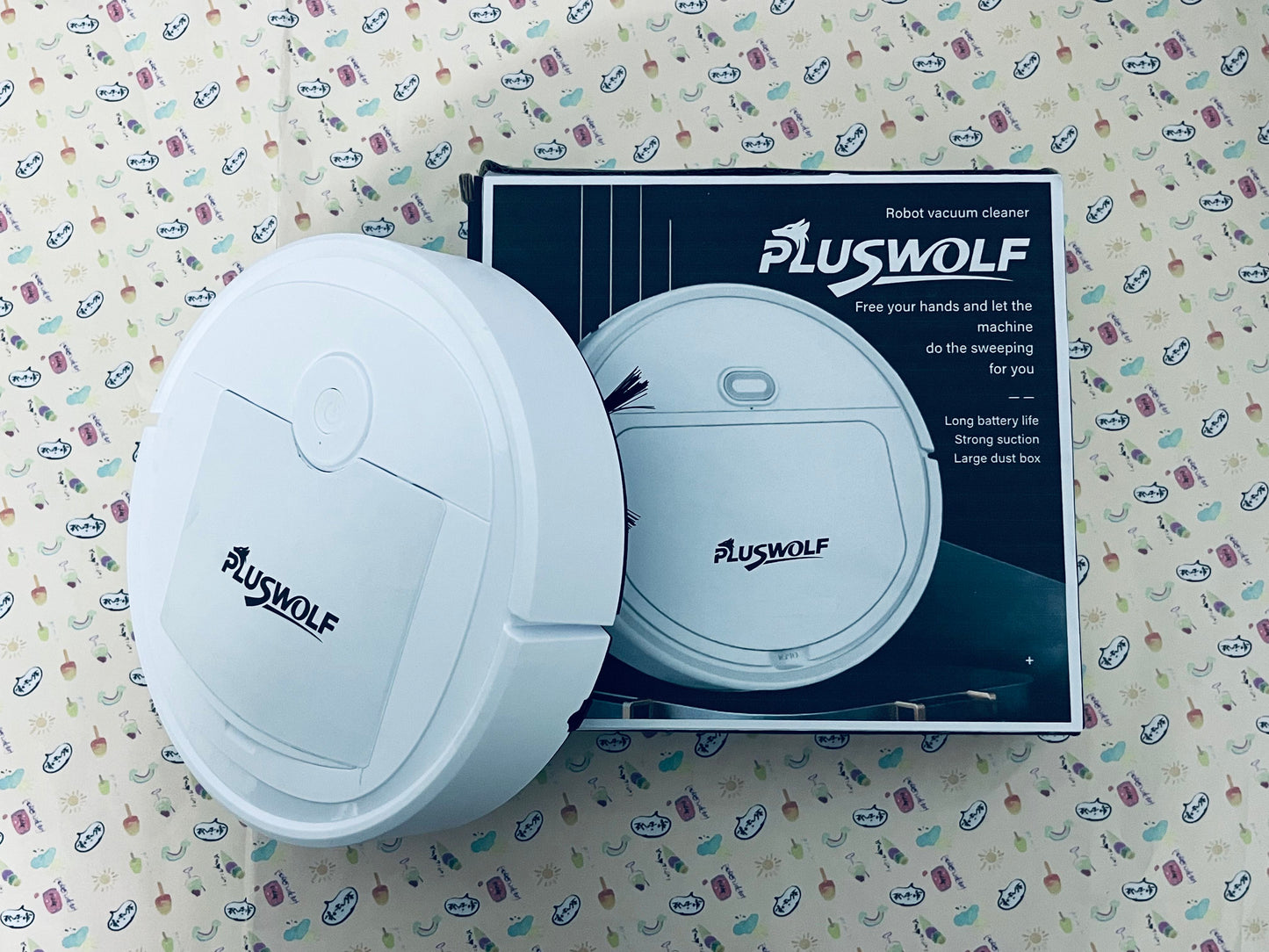 PLUSWOLF Electric Sweepers – Fully Automatic Sweeping & Suction Machine with Long Battery Life & Large Dust Box, Quiet Household Cleaning Device