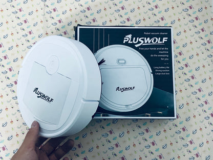 PLUSWOLF Electric Sweepers – Fully Automatic Sweeping & Suction Machine with Long Battery Life & Large Dust Box, Quiet Household Cleaning Device