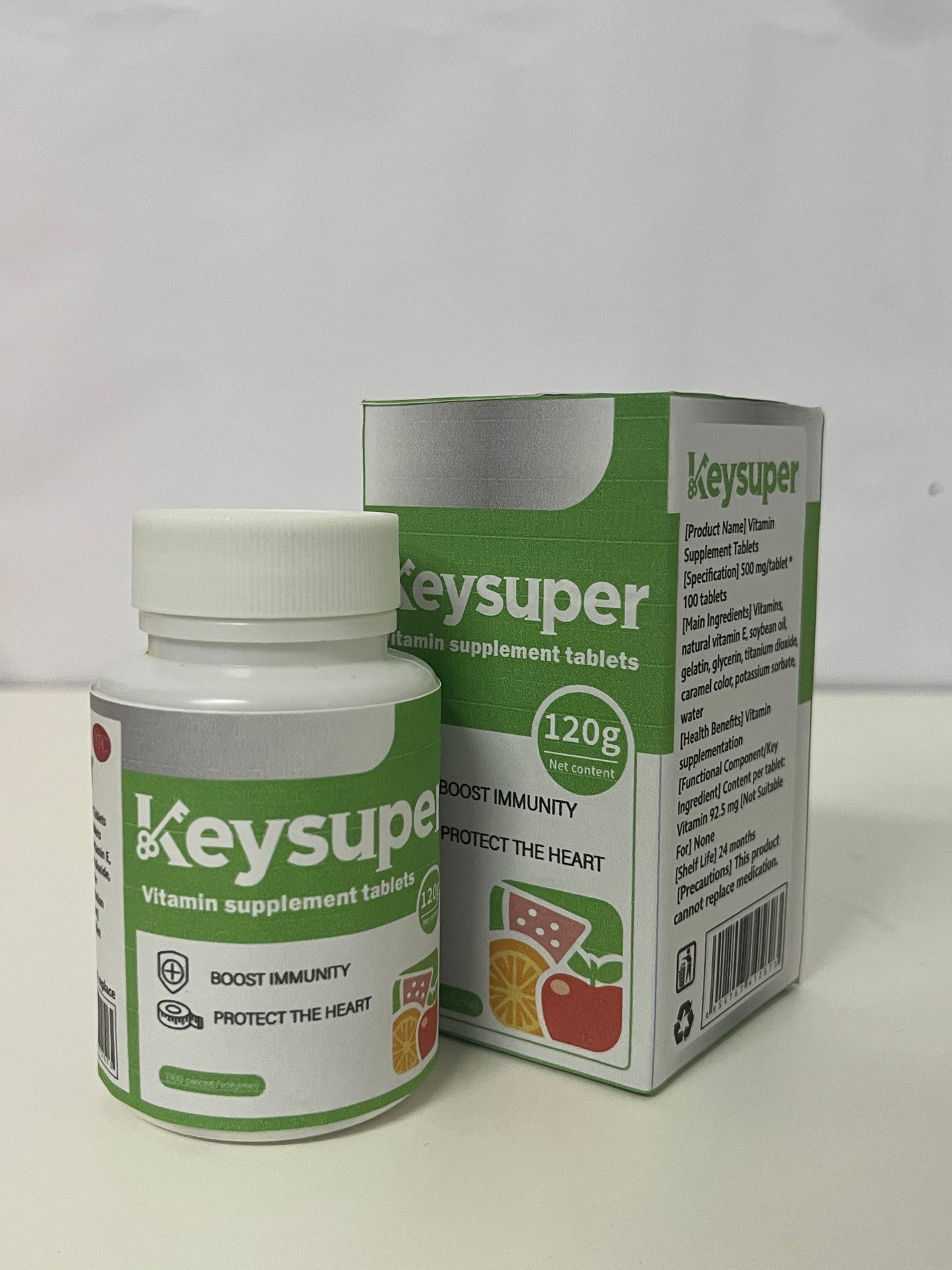 Keysuper Multivitamin Supplement Tablets: Dual Daily Nutritional Protection for Immunity & Heart
