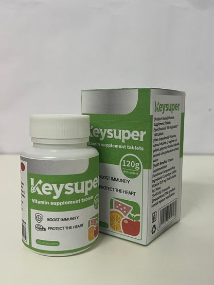 Keysuper Multivitamin Supplement Tablets: Dual Daily Nutritional Protection for Immunity & Heart