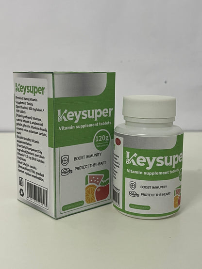 Keysuper Multivitamin Supplement Tablets: Dual Daily Nutritional Protection for Immunity & Heart