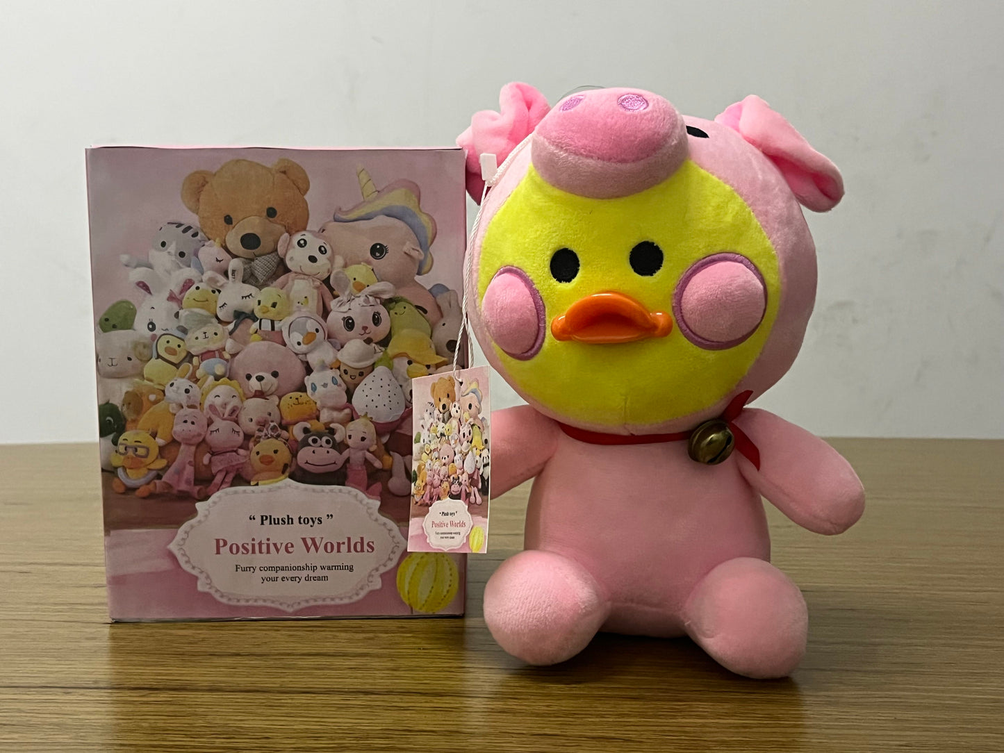 Positive Worlds Pink Pig-Duck Plush Toys, Cute Adorable Stuffed Animal Doll