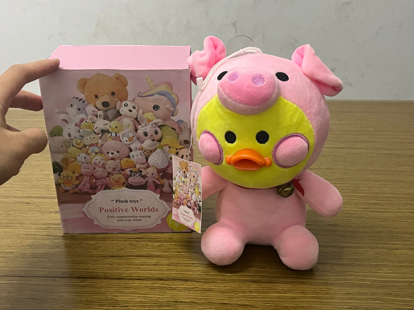 Positive Worlds Pink Pig-Duck Plush Toys, Cute Adorable Stuffed Animal Doll