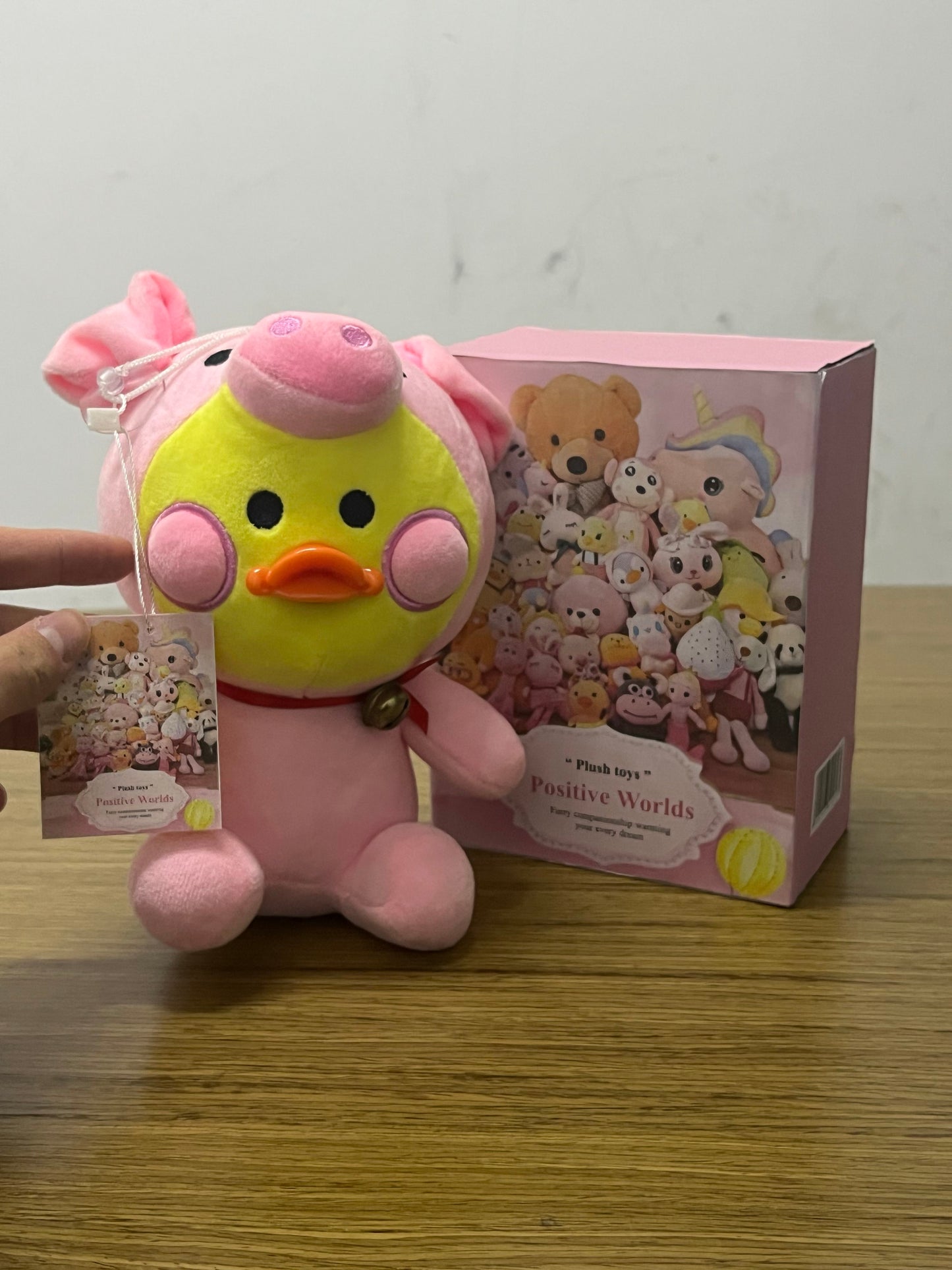 Positive Worlds Pink Pig-Duck Plush Toys, Cute Adorable Stuffed Animal Doll