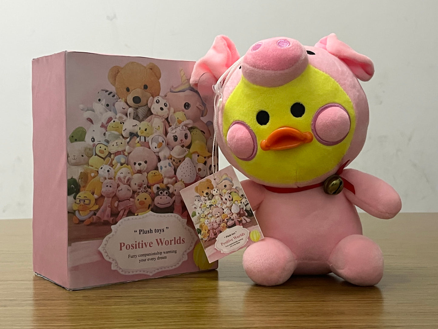 Positive Worlds Pink Pig-Duck Plush Toys, Cute Adorable Stuffed Animal Doll